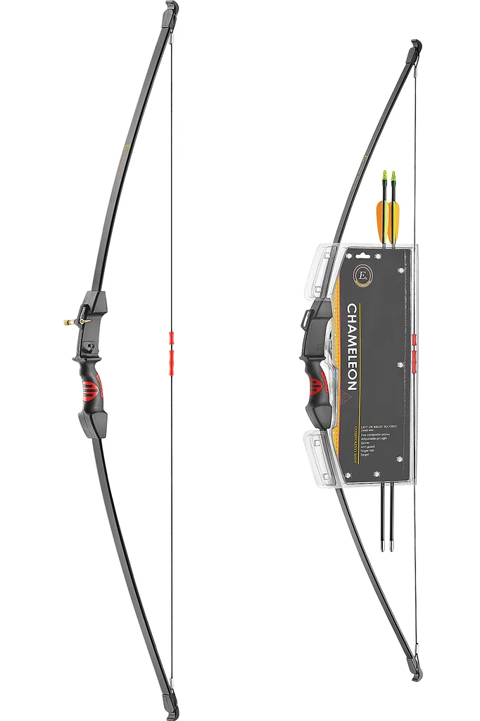 RECREATIONAL BOW PACKAGES EK POELANG CHAMELEON RECURVE 48" 15LBS RH/LH BLACK