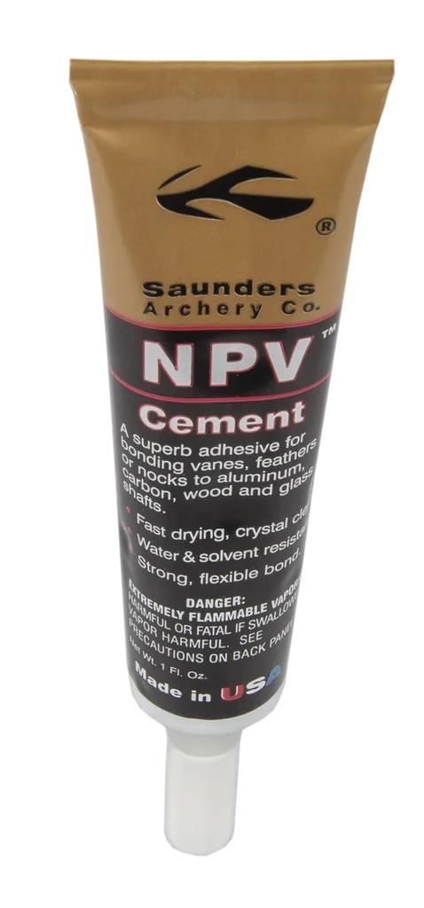 SAUNDERS GLUE NPV 1 OZ FOR NOCKS AND VANES BULK