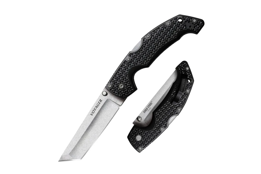 COLDSTEEL VOYAGER XL CLIP TANTO PLAIN EDGE - overall 32cm /