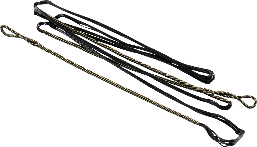 RECURVE STRINGS CLASSIC 66" 16 STRANDS BLACK-SERVING BLACK/GOLD