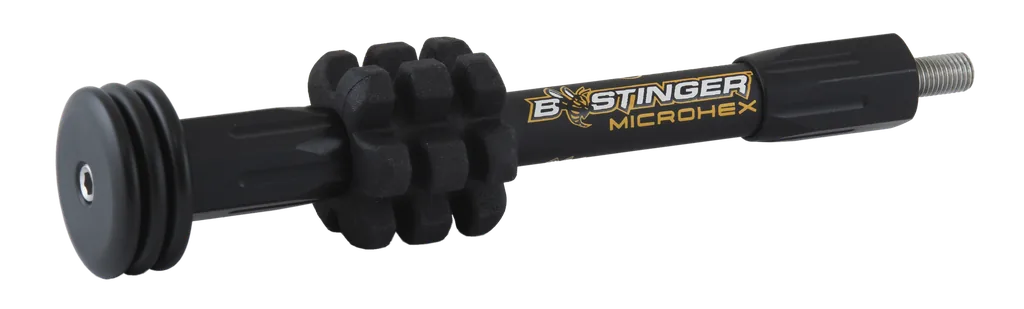 B-STINGER MICROHEX 6" MATTE BLACK WITH 3oz WEIGHTS