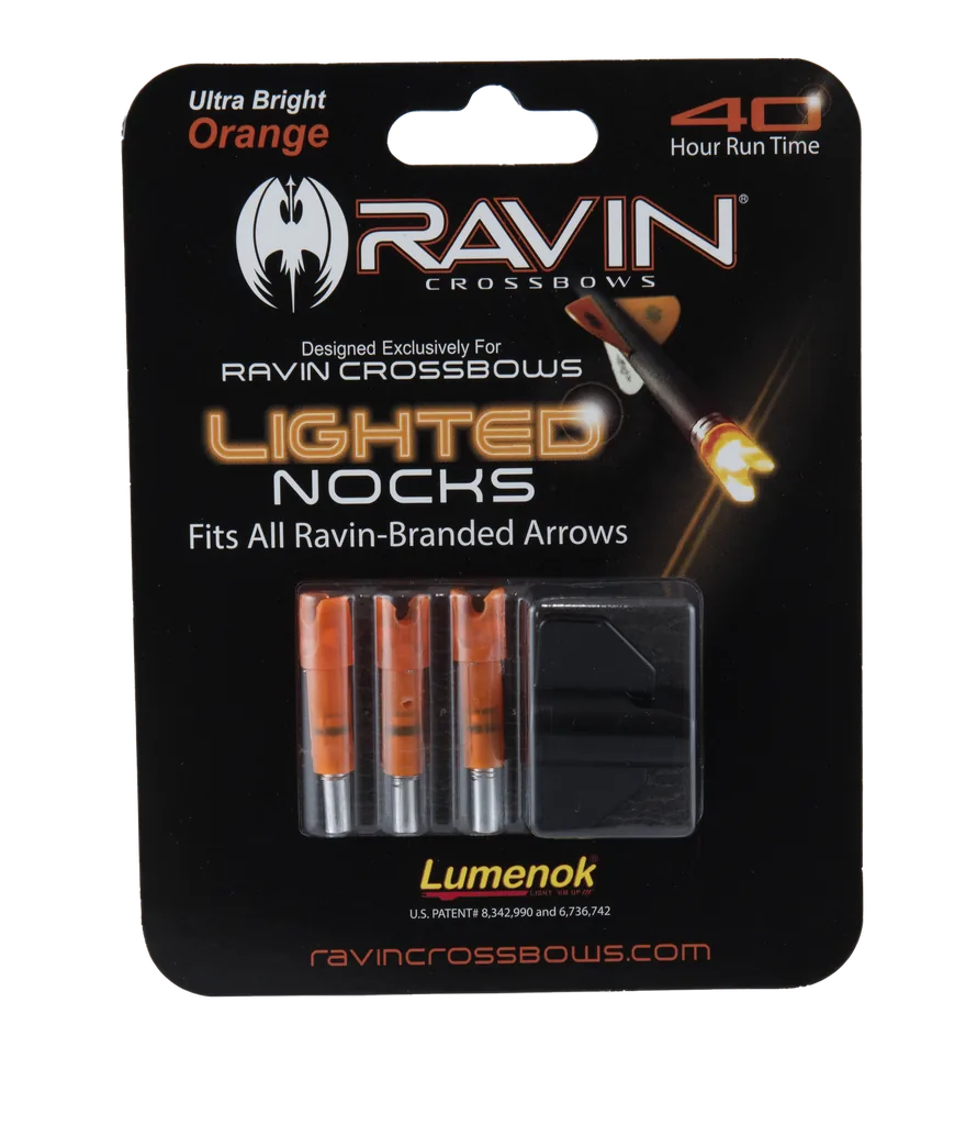 RAVIN LIGHTED NOCKS ORANGE FOR RAVIN ARROWS ONLY 3/PK