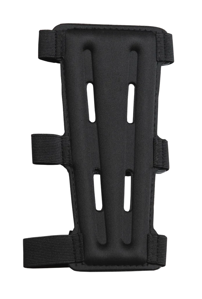 BUCK TRAIL SINGLE ARMGUARDS MOLDED 20CM SINGLE / 3 FASTENERS BLACK