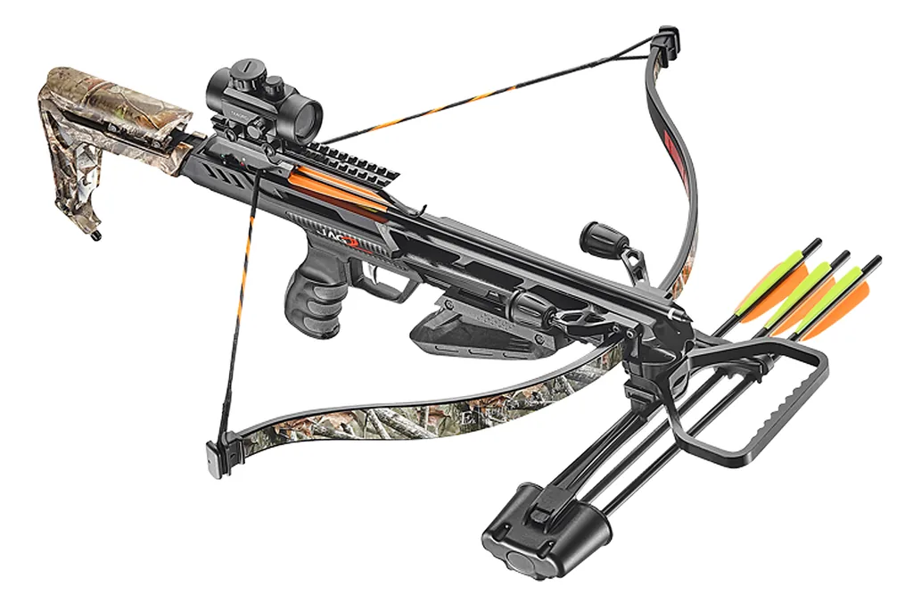RECURVE CROSSBOW SETS JAG II PRO 260fps CAMO 175lbs RED DOT & ACCESORIES