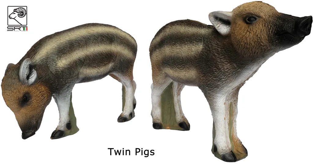 SRT 3D TARGET TWIN PIGS - GROUP 4 - L 57cm H35cm