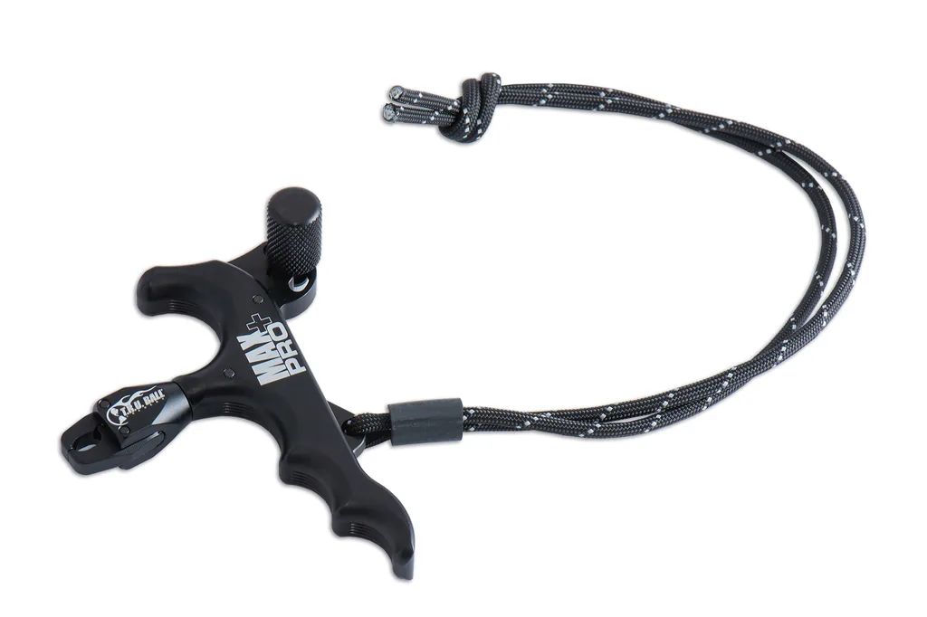 TRU BALL HAND STYLE MAX PRO PLUS THUMB 4-FINGER RELEASE WITH LANYARD BLACK