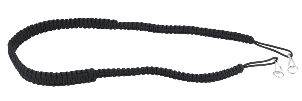 AVALON BRAIDED BINO STRAP BLACK WITH METAL HOOK