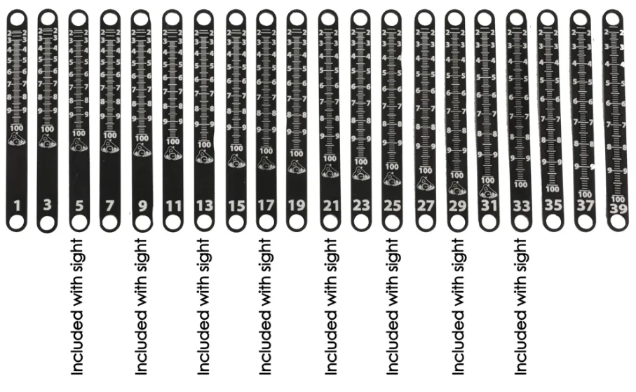 SIGHT PARTS XP METAL SIGHT TAPES SCALES