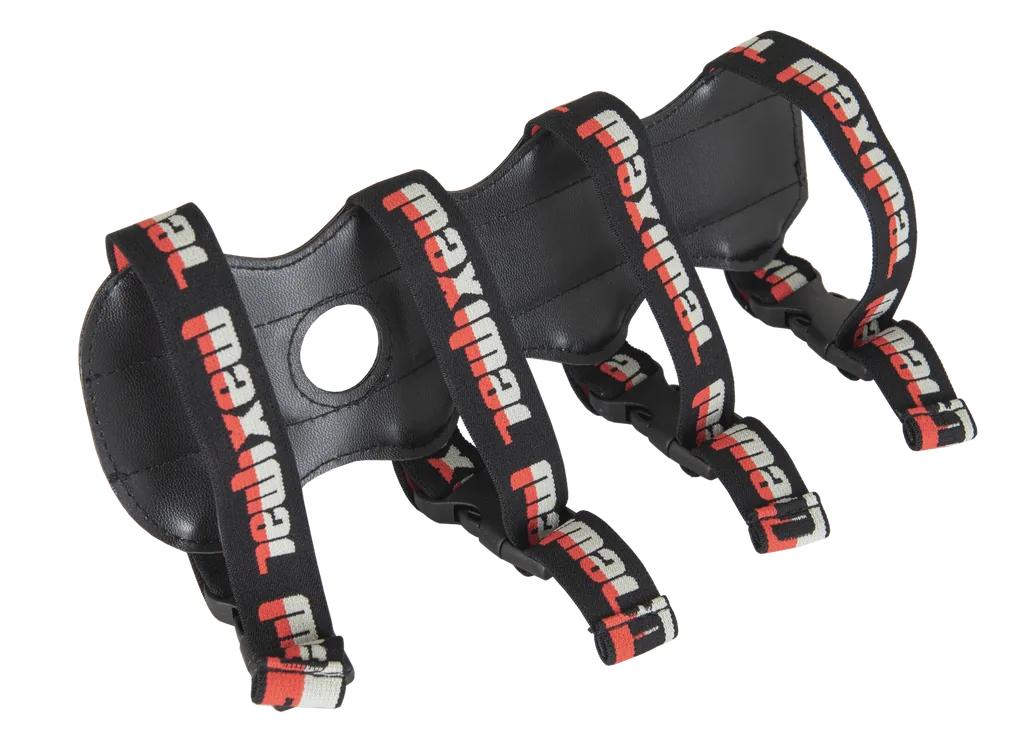 MAXIMAL REDLINE DOUBLE ARMGUARDS  25CM  / P600D / 4 FASTENERS BLACK