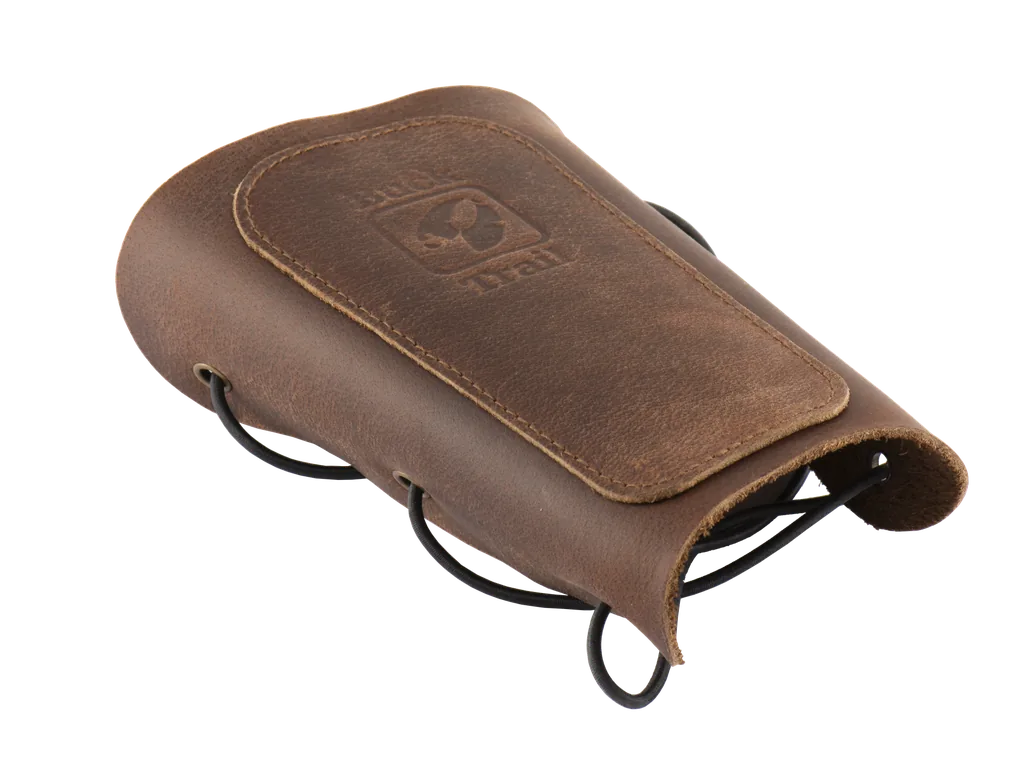 BUCK TRAIL TRADITIONAL ARMGUARDS BREEZE 16cm BROWN SOFT LEATHER W/ REINFORCEMENT