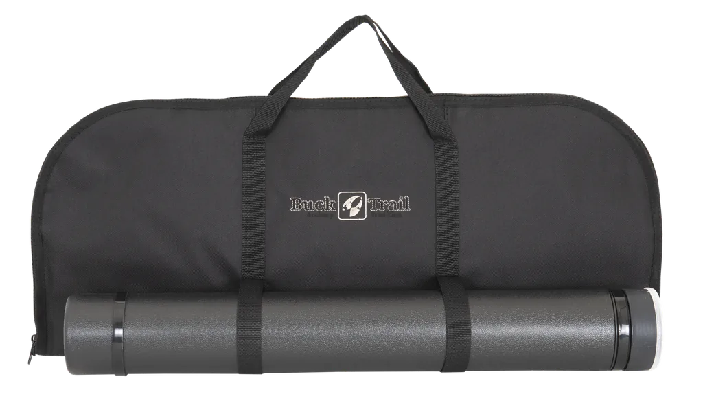 BUCK TRAIL BLACK TRADITIONAL SOFT CASE T/D BOWS 70CM x 30CM WITH ARROW TUBE