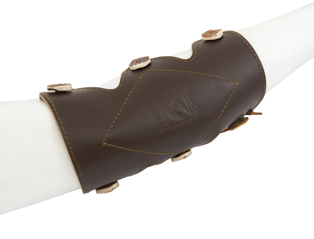 BUCK TRAIL TRADITIONAL ARMGUARDS ADAMA 20cm BROWN LEATHER