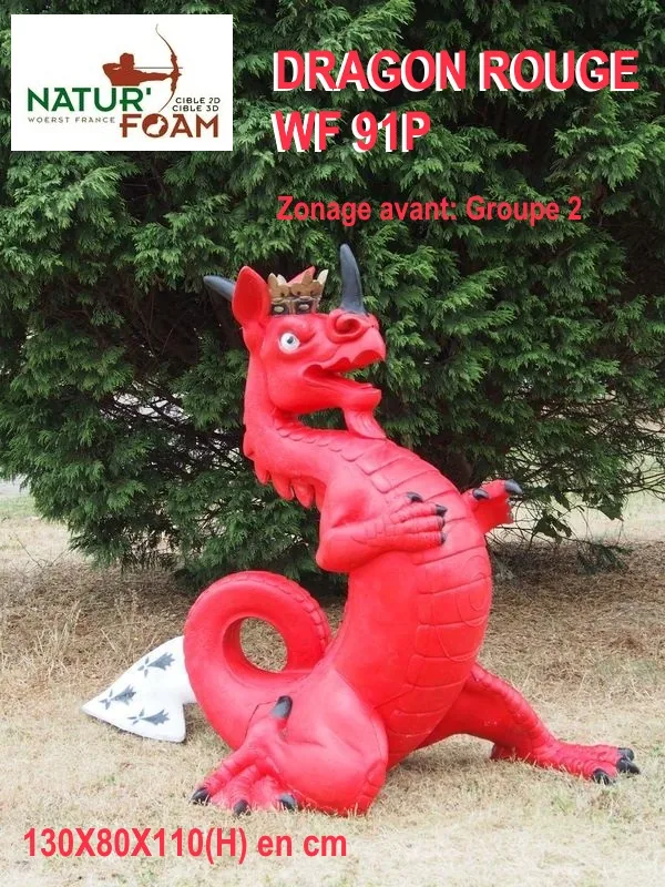 NATUR FOAM 3D TARGET DRAGON RED