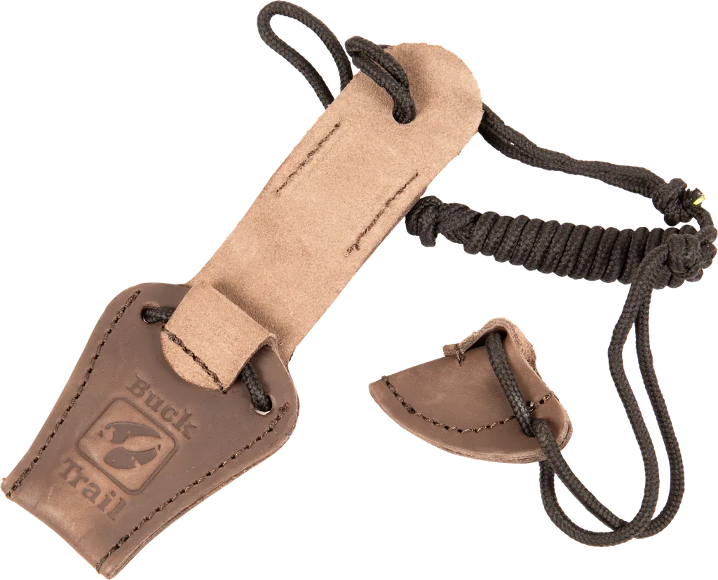 BUCK TRAIL BOWSTRINGER TRADITIONAL RECURVE CUP AND CUP LEATHER BROWN
