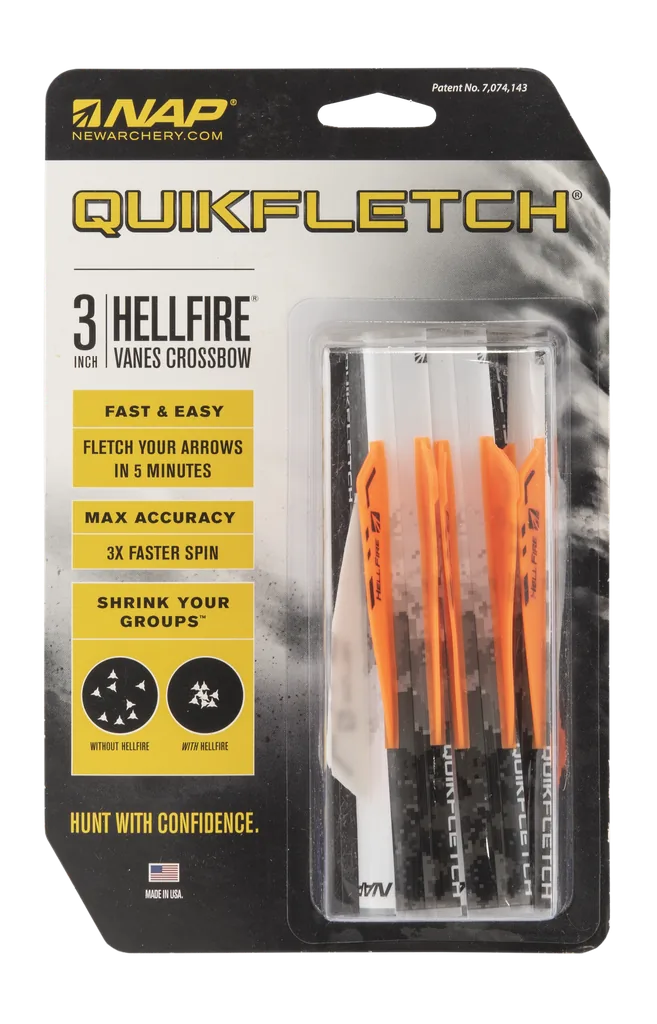 VANES X-BOW QUICKFLETCH HELLFIRE 3"