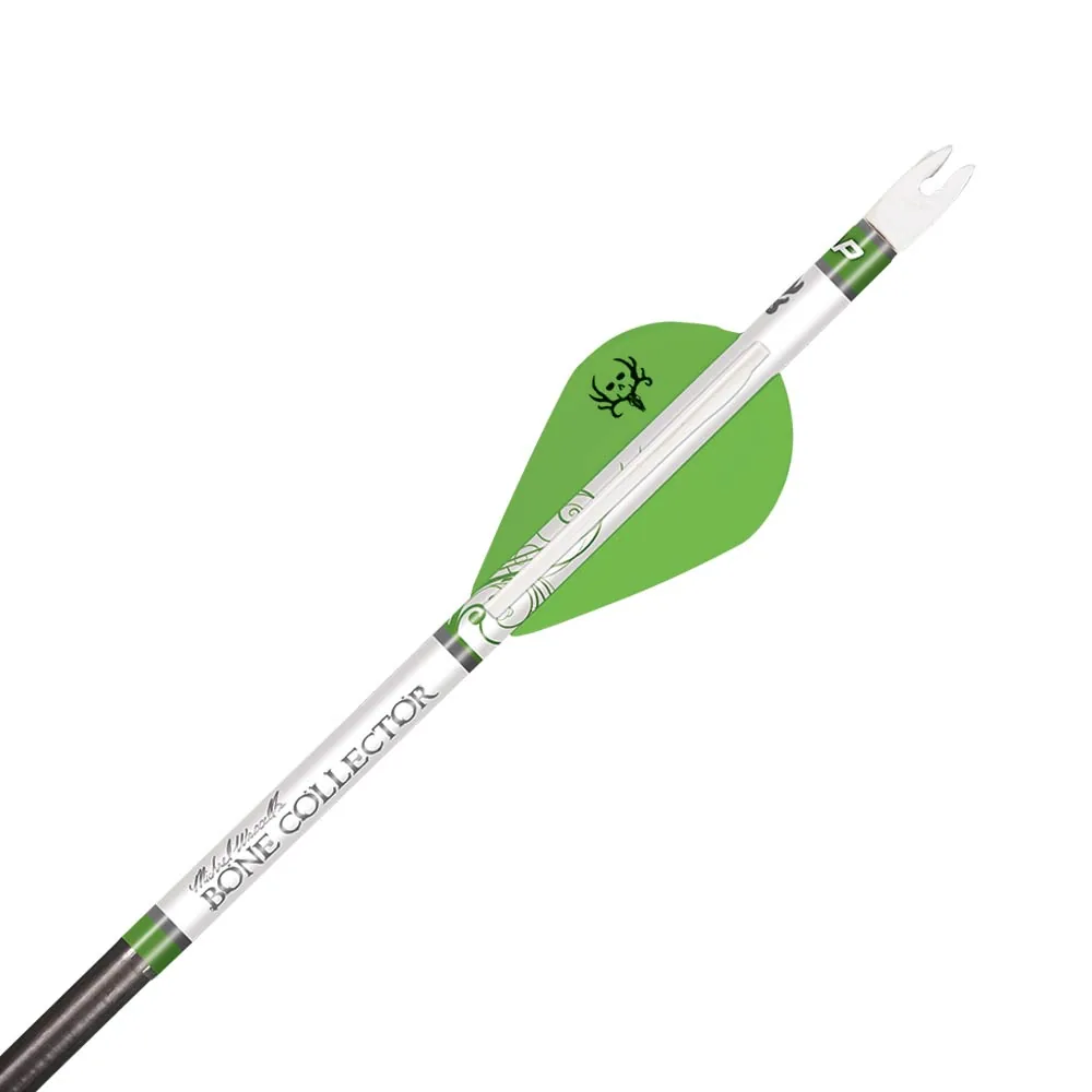 NAP VANES QUICKFLETCH QUICKSPIN BONE COLLECTOR EDITION 2" GREEN 6/PK