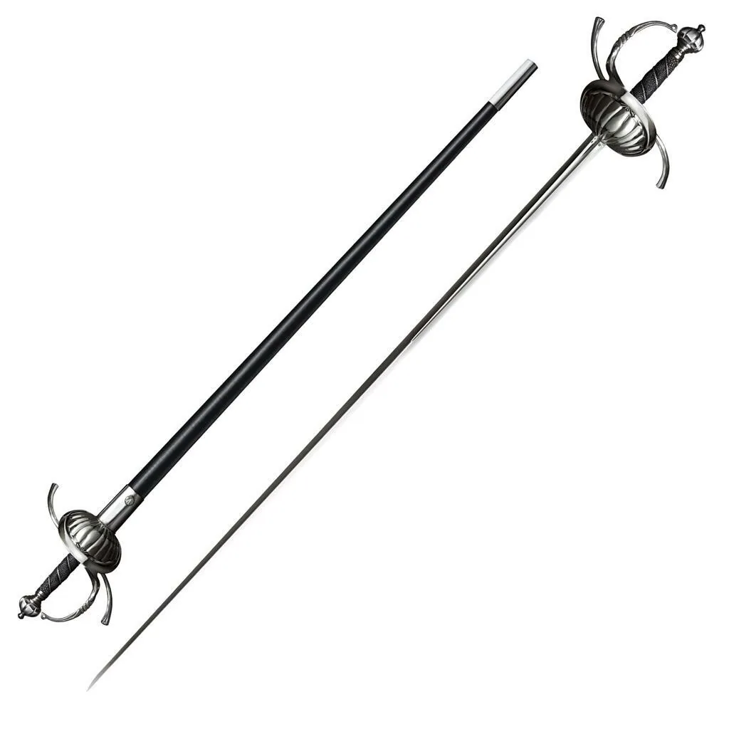COLD STEEL RIBBED SHELL SWEPT HILT RAPIER 128.27cm