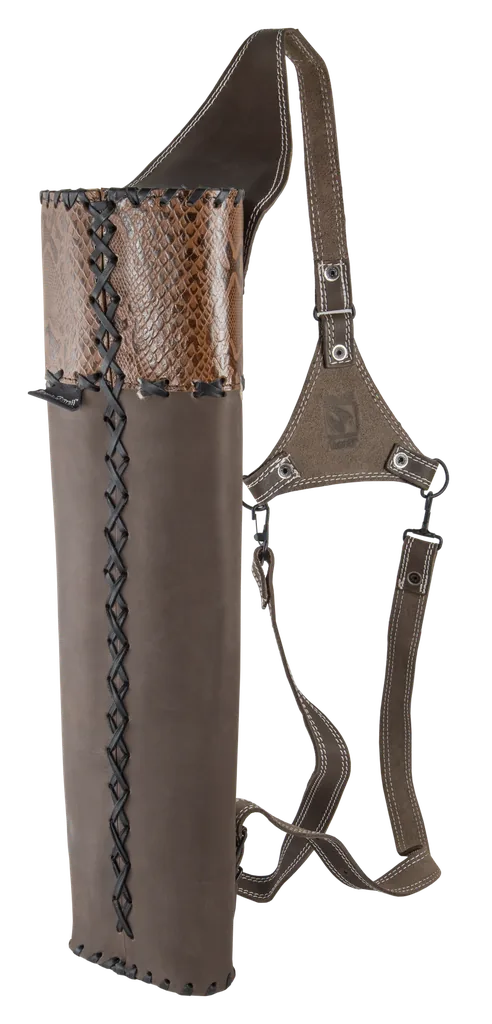 BUCK TRAIL TRADITIONAL BACK QUIVER YUCA BROWN LEATHER