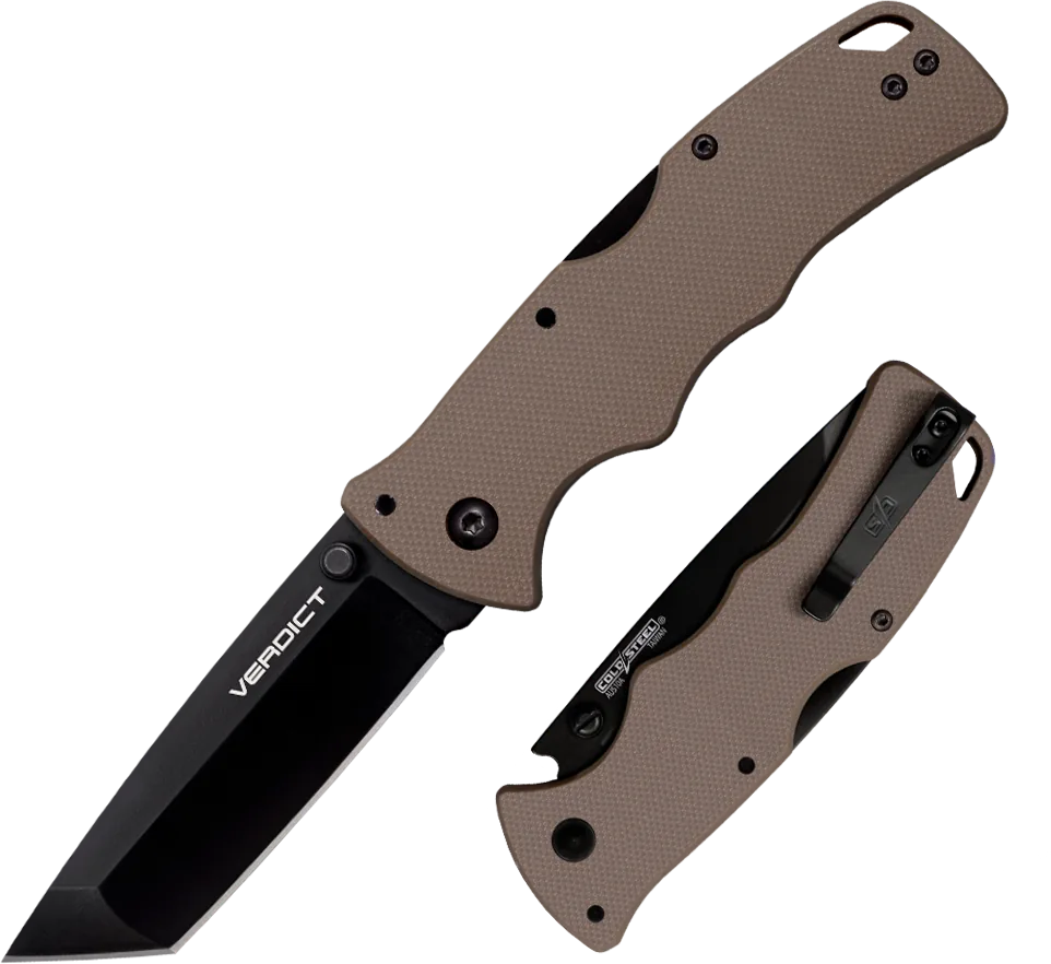 COLD STEEL VERDICT TANTO POINT BLADE FDE G-10 HANDLE