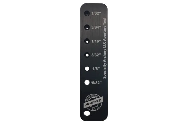 SPECIALTY ARCHERY PEEPSIGHT PARTS APERTURE TOOL incl. all 6 apertures