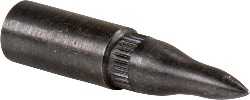 SCREW-ON POINTS 3D STEEL BLACK W/ THREAD- 5/16