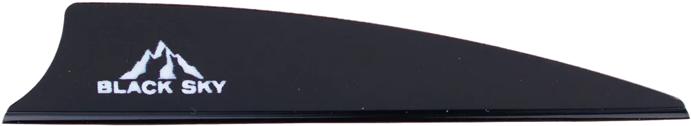 BLACK SKY VANES 3" SHIELD CUT BLACK 100/PK