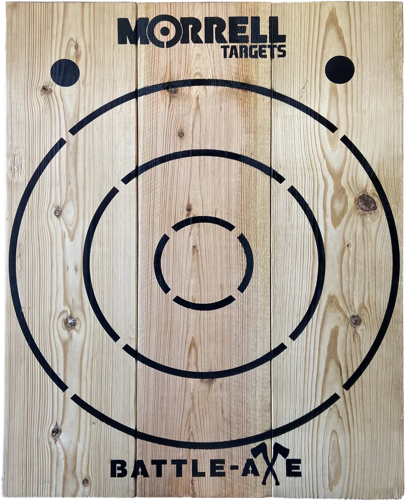 MORRELL WOODEN TARGET BATTLE AXE - 28"x36"x3"