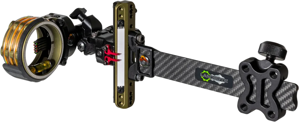 HUNTING & 3D SIGHT LANDSLYDE CARBON PRO SLIDER ACCUSTAT II SCOPE - 5 PIN .019 TACTICAL BOWHUNTING