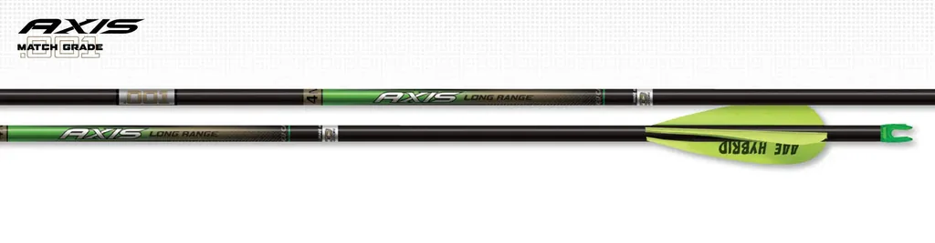 ARROWS AXIS 4MM LONG RANGE MG 250 3" HYBRID VANES w/ HALFOUT INSERTS 36/PK