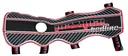 MAXIMAL DOUBLE ARMGUARDS 30CM REDLINE  / P600D / 4 FASTENERS BLACK